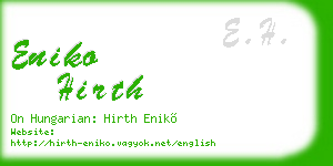 eniko hirth business card