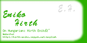 eniko hirth business card